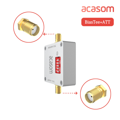 خفّف الراديو الرقمي قابل للتعديل 0-4Ghz 1-16dB ثمانية أجهزة تحيز المكاسب مع مصدر الطاقة
