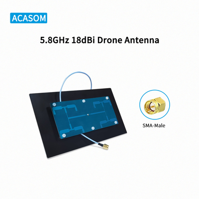 عرض شعاع عمودي 57.3 ° 9dBi FPV هوائي بدون طيار هوائي بدون طيار مع SMA الذكور