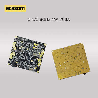 مجموعة مزدوجة 5.8GHz و 2.4GHz مكبر إشارة الراديو الراديوي 4W 36dBm لوحة PCBA لDC 12V