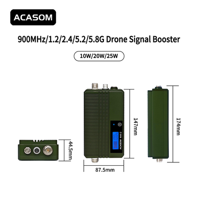 مضاعفات إشارة طائرات بدون طيار متينة 10W 20W 25W من 900MHz إلى 5.8GHz